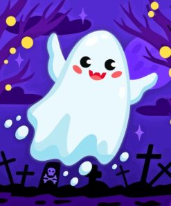 Halloween Ghost Paint By Numbers