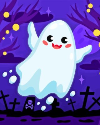 Halloween Ghost Paint By Numbers