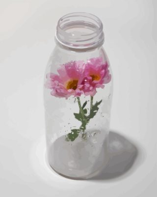 Flower Bottle Paint By Numbers