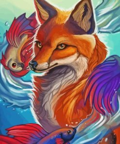 Fox And Fish Paint By Numbers