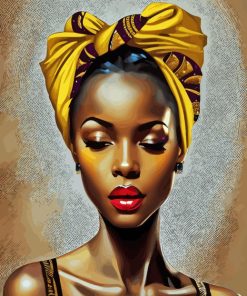 Gold Black Lady Paint By Numbers