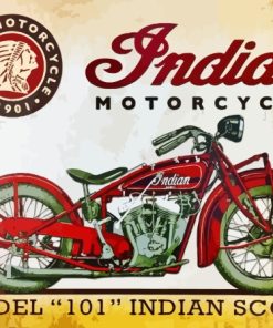 Motorcycle Poster Paint By Numbers