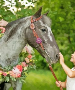 Girl With Horse Paint By Numbers