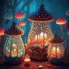 Lantern Mushrooms Paint By Numbers