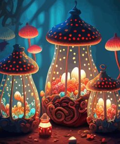 Lantern Mushrooms Paint By Numbers