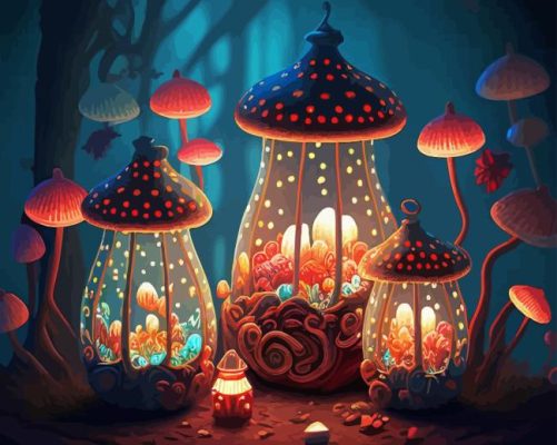 Lantern Mushrooms Paint By Numbers