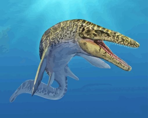 Mosasaurus Reptile Paint By Numbers