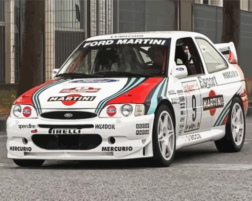 Ford Escort RS Paint By Numbers