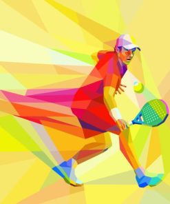 Abstract Tennis Player Paint By Numbers