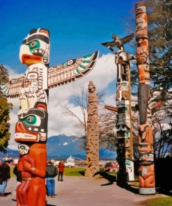 Totem Pole Park Paint By Numbers