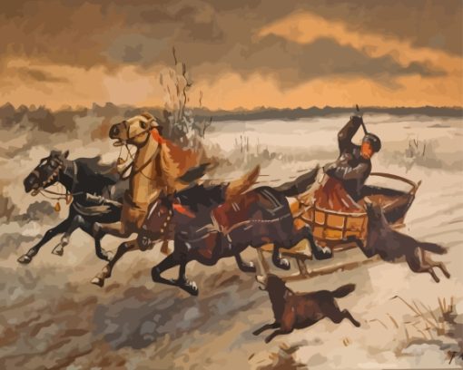 Troika And Dogs Paint By Numbers