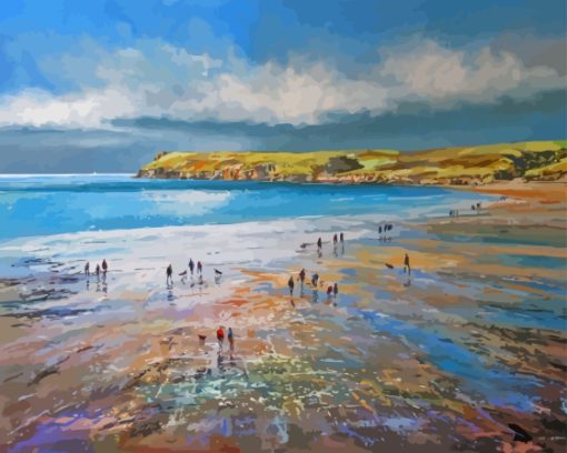 Polzeath Beach Paint By Numbers