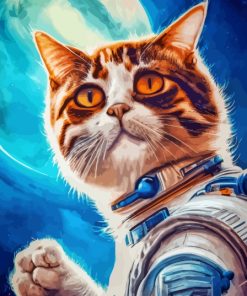 Astronaut Cat Paint By Numbers