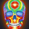 Rainbow Skull Paint By Numbers