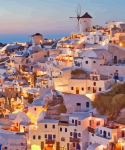 Oia Greek Paint By Numbers