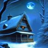 Moonlight Cabin Paint By Numbers