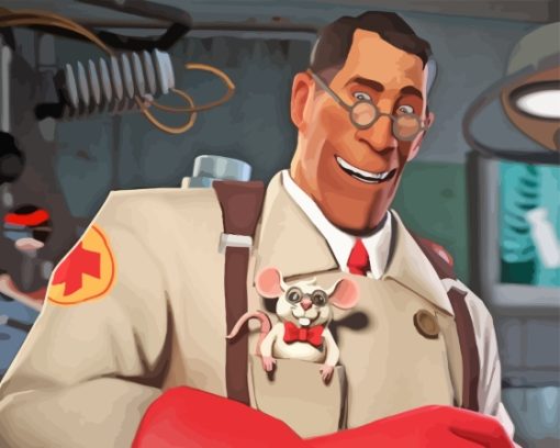 Medic Team Fortress Paint By Numbers