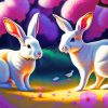 White Bunnies Paint By Numbers