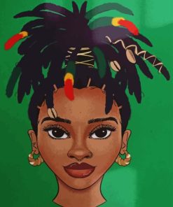 Woman With Locs Paint By Numbers