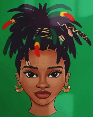 Woman With Locs Paint By Numbers