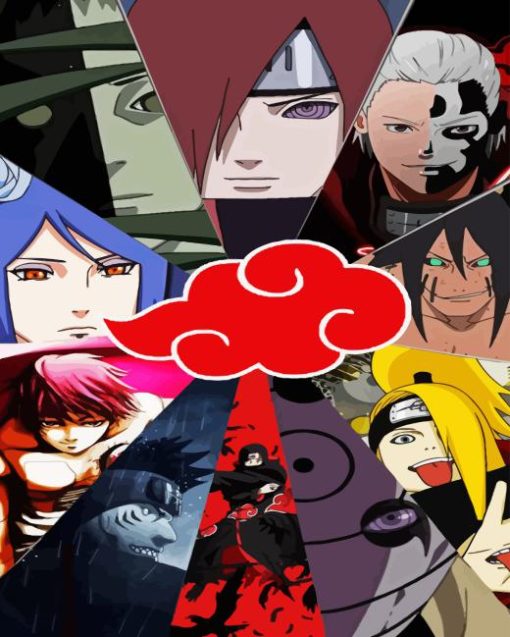 Akatsuki Naruto Paint By Numbers