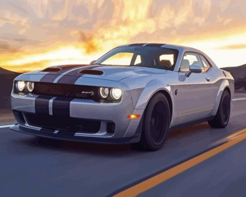 Dodge Hellcat Paint By Numbers