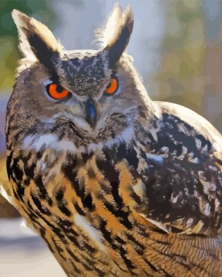 Eurasian Eagle Owl Paint By Numbers