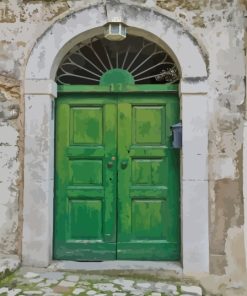 Green Old Door Paint By Numbers