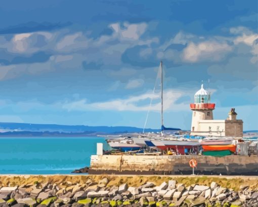 Howth Dublin Harbour Paint By Numbers