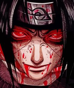 Red Itachi Uchiha Paint By Numbers