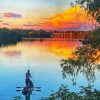 Lady Bird Lake Sunset Paint By Numbers