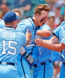 Tar Heels Baseballers Paint By Numbers