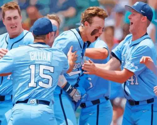 Tar Heels Baseballers Paint By Numbers