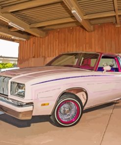 Pink Cutlass Supreme Paint By Numbers