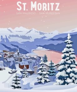 Saint Moritz Poster Paint By Numbers