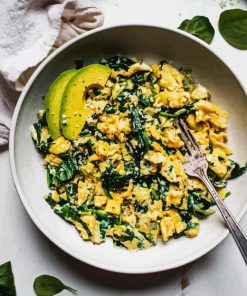 Spinach Scrambled Eggs Paint By Numbers