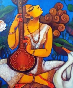 Saraswati Goddess Paint By Numbers