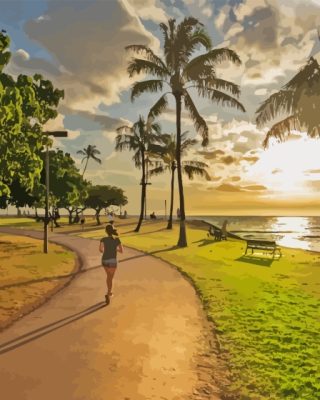 Waikiki Beach Paint By Numbers