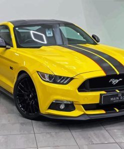 Yellow Mustang Paint By Numbers