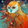 Orange Owl Paint By Numbers