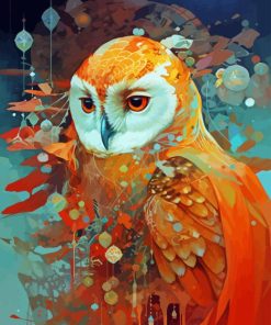 Orange Owl Paint By Numbers