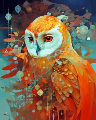 Orange Owl Paint By Numbers