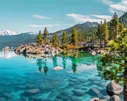 Lake Tahoe California Paint By Numbers