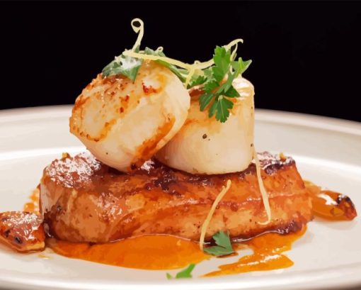 Chicken And Scallop Paint By Numbers