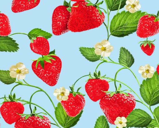 Strawberries Tree Paint By Numbers