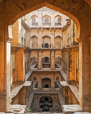 Bawdi Deep Water Stepwell Paint By Numbers