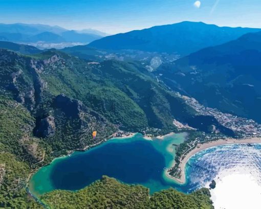 Blue Lagoon Of Fethiye Paint By Numbers