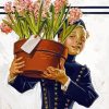 Boy Holding Flowers Paint By Numbers