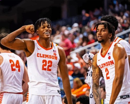 Clemson University Basketballers Paint By Numbers