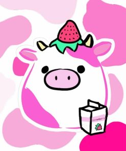 Strawberry Cow Paint By Numbers